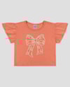 Blusa Infantil em Meia Malha com Estampa Kely Kety Laranja-78942d40-0668-4677-9e9b-a7afb018770b