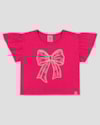 Blusa Infantil em Meia Malha com Estampa Kely Kety Rosa-754eede6-fda9-4188-bb4d-56a6758bc25c