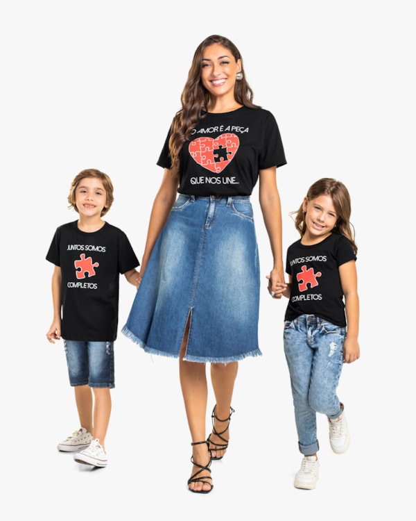 Blusa Infantil Estampa Mãe e Filha Kely Kety Tomato