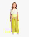 Blusa Infantil Manga Bufante em Malha Laise - Kely Kety - Natural-998d8ae6-e811-42a8-9d7e-5f54b1e70e47