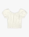 Blusa Infantil Manga Bufante em Malha Laise - Kely Kety - Natural-a3bc945b-3cdf-42f7-9d87-32c360727ab2
