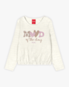 Blusa Infantil Manga Longa com Estampa Glitter - Kely Kety - Natural-14463901-4bd5-4def-a4c0-f75082e0bbea