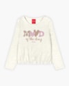 Blusa Infantil Manga Longa com Estampa Glitter - Kely Kety - Natural-9ead3c4e-8261-4952-8089-c7ee6318a072