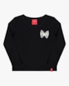 Blusa Infantil Manga Longa com Laço Kely Kety -Preto-65581ef5-2c8c-4911-9f62-784f569de7e1