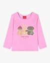 Blusa Infantil Manga Longa Estampa Coelhinho - Kely Kety - Rosa-76816d24-7134-4fb4-aac2-6c65f43e84ff