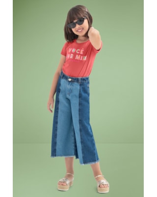 Blusa Infantil Meia Malha Mãe e Filha