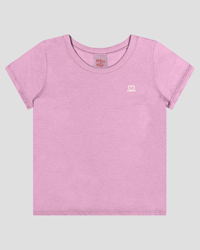 Blusa Infantil Menina Básica em Meia Malha Kely Kety Rosa-0bef36b0-9eb6-42ab-81f6-2074d25ad7af