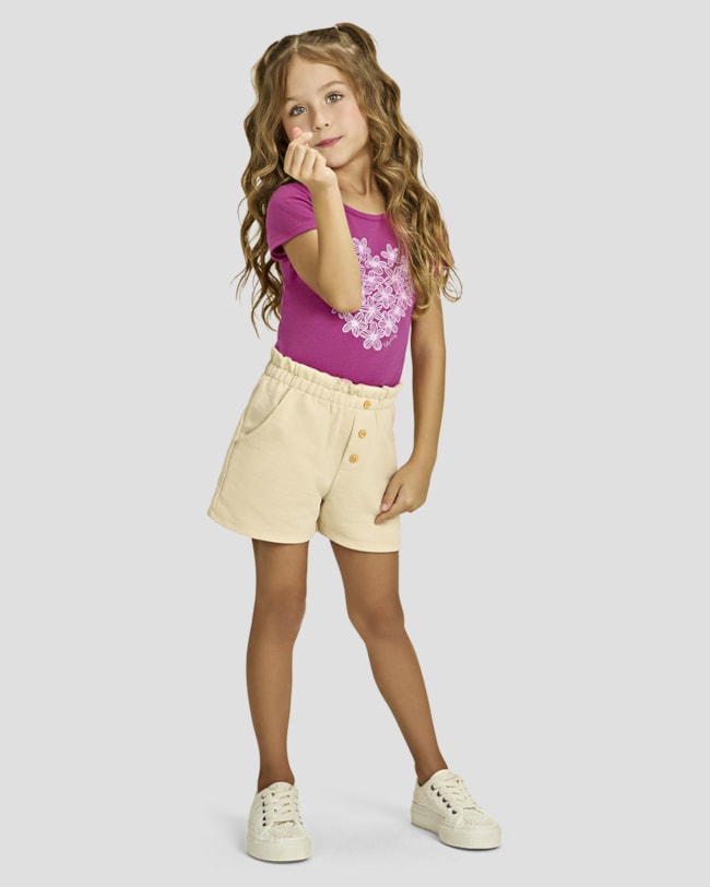Blusa Infantil Menina com Estampa em Malha Cotton - Kely Kety -  Roxo-ce74210f-5c30-450a-919e-dee77ace7dc9