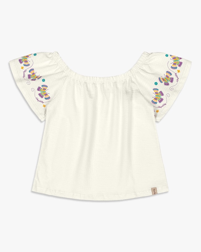 Blusa Infantil Menina com Estampa Manga - Kely Kety - Natural-60e46023-4a28-4ad5-ba22-6311f00ff766
