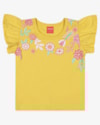 Blusa Infantil Menina em Meia Malha Estampa Flores - Kely Kety - Ipê-86202d10-ce57-40d1-8151-df3e4d06b45d