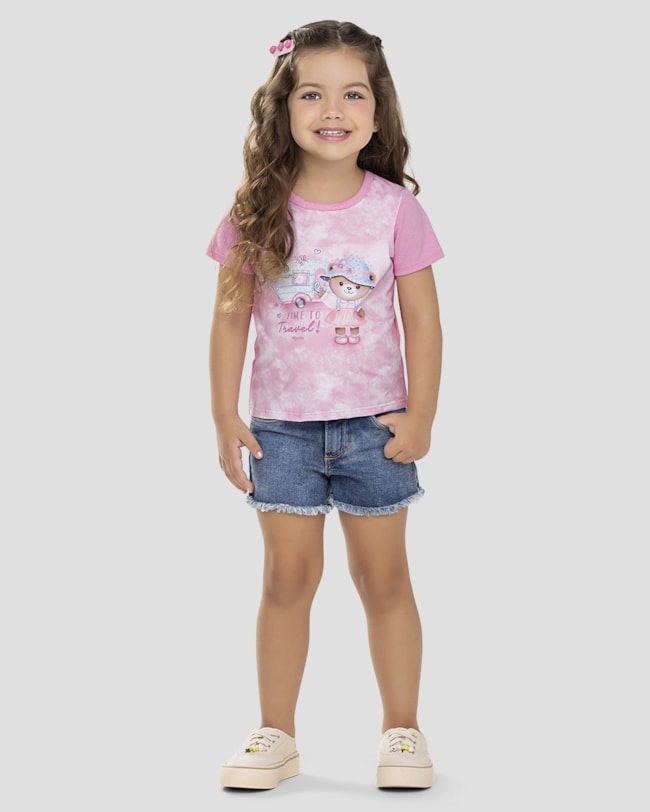 Blusa Infantil Menina Estampada com Strass Kely Kety Rosa-2fb0866a-158d-42a3-b5ff-67eecfde41ee