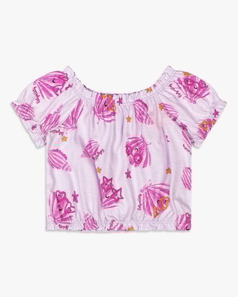 Blusa Infantil Menina Estampada Manga Bufante - Kely Kety - Tule
