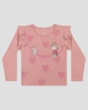Blusa Infantil Menina Manga Longa com Babado - Kely Kety - Rosa-26f4c8ce-1d70-4ed1-b724-9d52ec8154e8