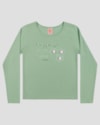 Blusa Infantil Menina Manga Longa com Pompom - Kely Kety - Verde-71f7d244-8e49-41ad-8753-fab916b08c1e