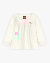 Blusa Infantil Menina Manga Longa em Algodão - Kely Kety - Natural-d2c3cf3b-debd-47ba-aad8-83decf3af75f