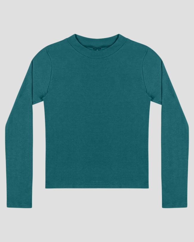 Blusa Infantil Menina Manga Longa Textura Canelada - Kely Kety - Verde-858fd078-8f4d-49ba-b054-4237d0837c70