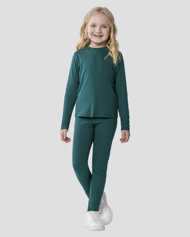 Blusa Infantil Menina Manga Longa Textura Canelada - Kely Kety - Verde-a1d1948c-6076-4e0a-b7de-f77422fc25c5