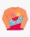 Blusa Infantil Praia Manga Longa com Estampa - Kely Kety - Tangerina-22075e46-f711-4ca0-b2d3-547baad70c9f