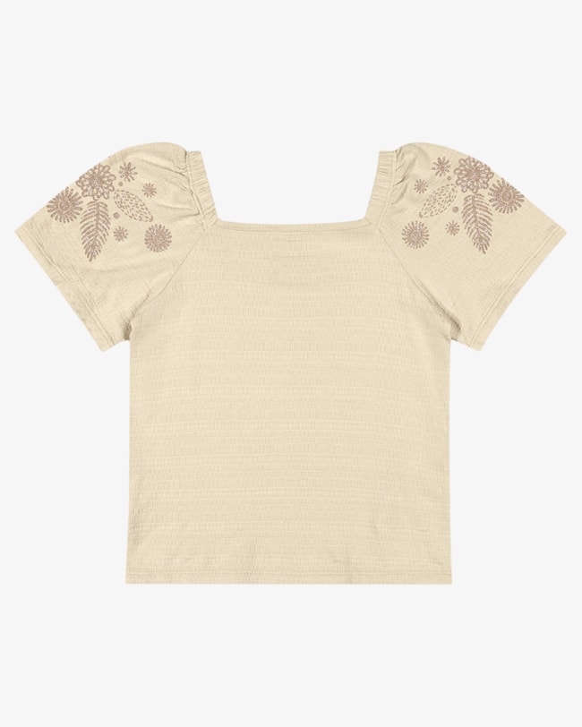 Blusa Infantil Viscose com Estampa na Manga - Kely Kety - Tapioca-d6de2471-f35e-49eb-ba46-9fc853a9253d