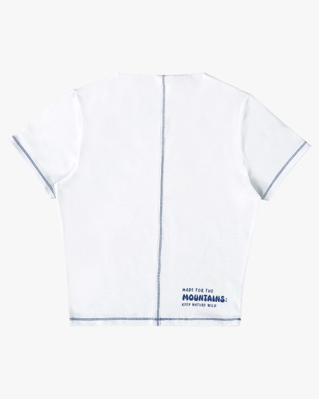 Blusa Juvenil com Costura Contrate e Estampa - BaseD - Branco-9704f7ca-d87c-432f-b5a6-c52e9fd4633a