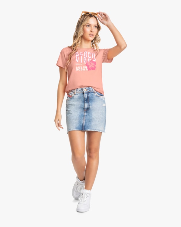Blusa Juvenil com Estampa em Meia Malha BaseD