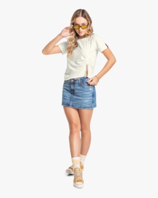 Blusa Juvenil com Túnel Franzido BaseD Natural
