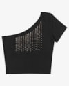 Blusa Juvenil de Um Ombro com Strass Aplicado – BaseD – Preto-32b04fde-261a-48da-9104-a3048e9056ba