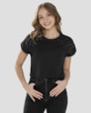 Blusa Juvenil Feminina com Aplicação de Estrela BaseD Preto-d6fb9b74-eeb2-421f-82e7-384c4382e7be