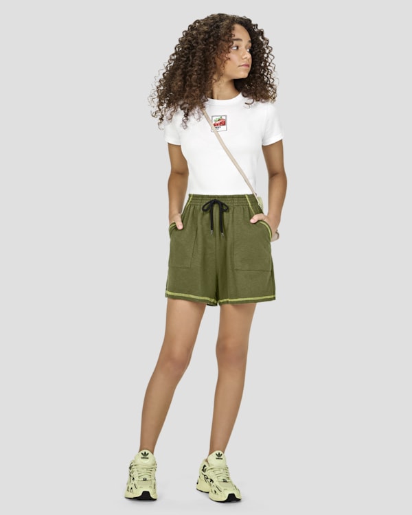 Blusa Juvenil Feminina Estampa Cereja em Malha Cotton - BaseD - Branco
