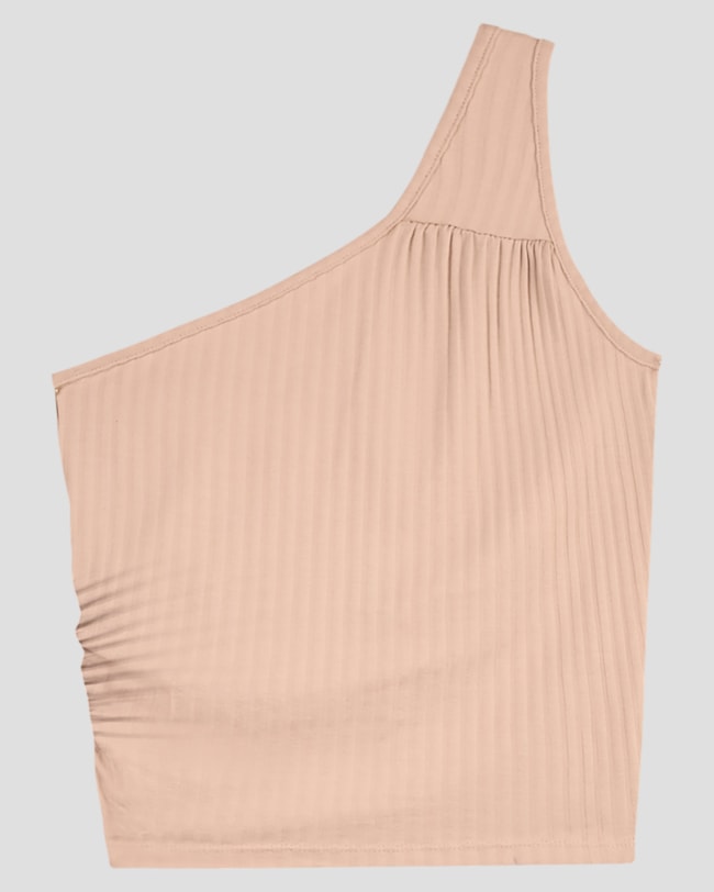Blusa Juvenil Feminina Um Ombro Só Canelada BaseD Nude-a3e832e1-e075-46d2-842b-6a32e6c57f69