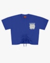 Blusa Juvenil Manga Curta com Amaração - BaseD - Azul-58083cda-97be-4e84-ab79-bfc2c0dcdf36