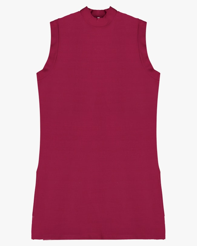 Blusa Log Plus Size em Viscose com Gola Alta - Cereja Rosa - Cabernet P-e243d99d-efda-4478-a24f-79e7d188eef1