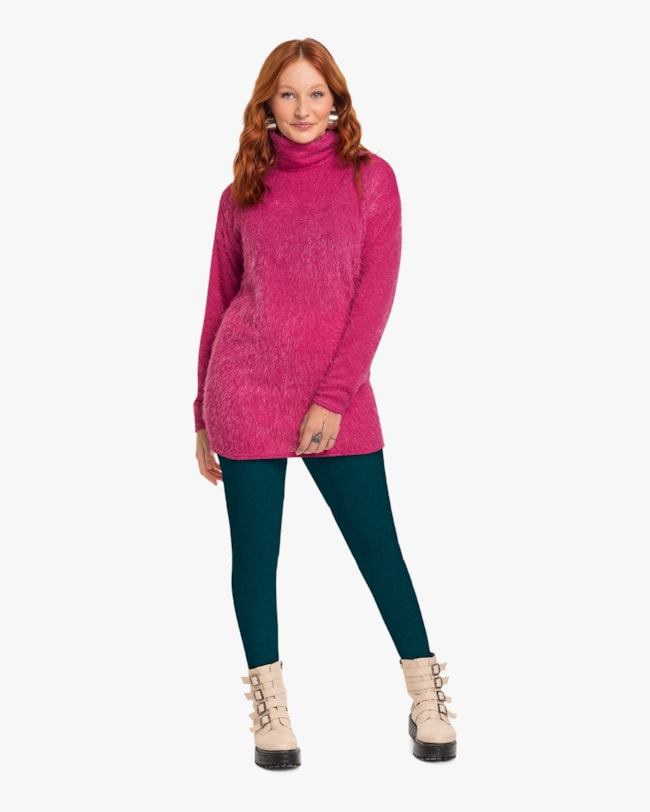 Blusa Long em Tricô Cereja Rosa Babalu-b1410b05-5773-4f99-8a3c-149f43501ba5