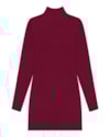 Blusa Long Manga Longa com Gola Alta - Cereja Rosa - Vinho-186fb8ea-4ac3-4ced-aa97-8b6659ee2ece