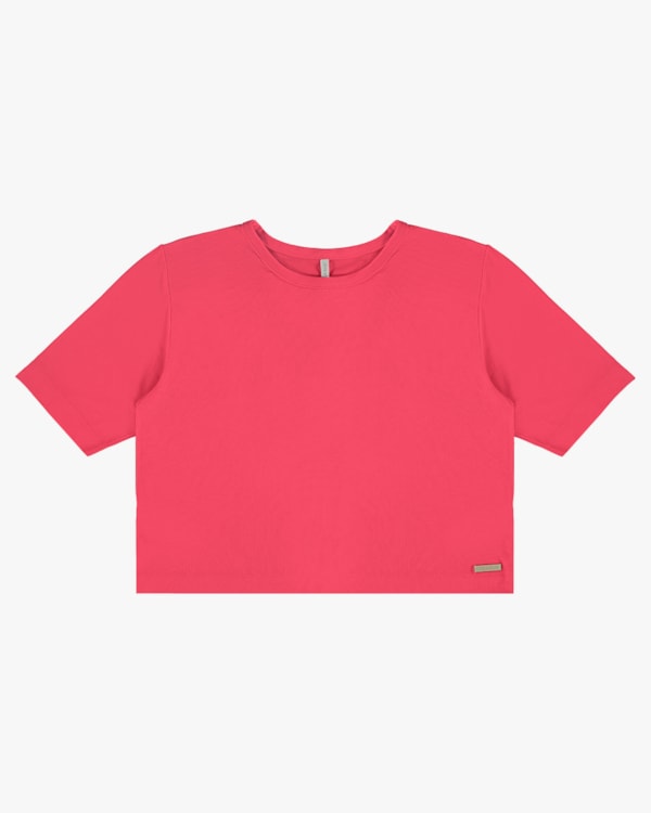 Blusa Manga 3/4 em Malha Tricot Viscose - Cereja Rosa - Rosa P