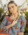 Blusa Manga 3/4 em Viscose com Decote Quadrado - Cereja Rosa - Carrot P-016f2f11-92b4-43c8-9a9f-248c650be501