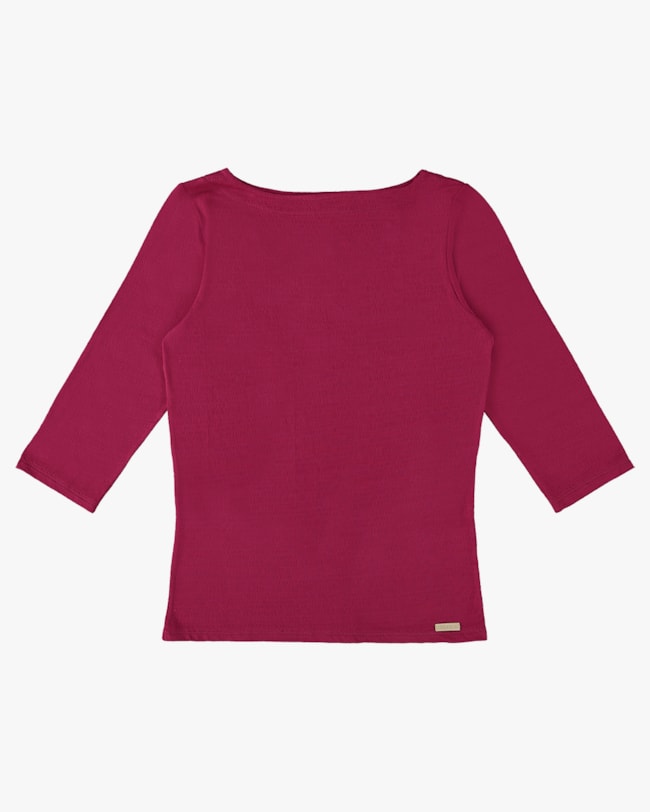 Blusa Manga 3/4 em Viscose Trabalhada - Cereja Rosa - Cabernet-87d5e60a-0766-4aee-a2cf-0a1f794f8118