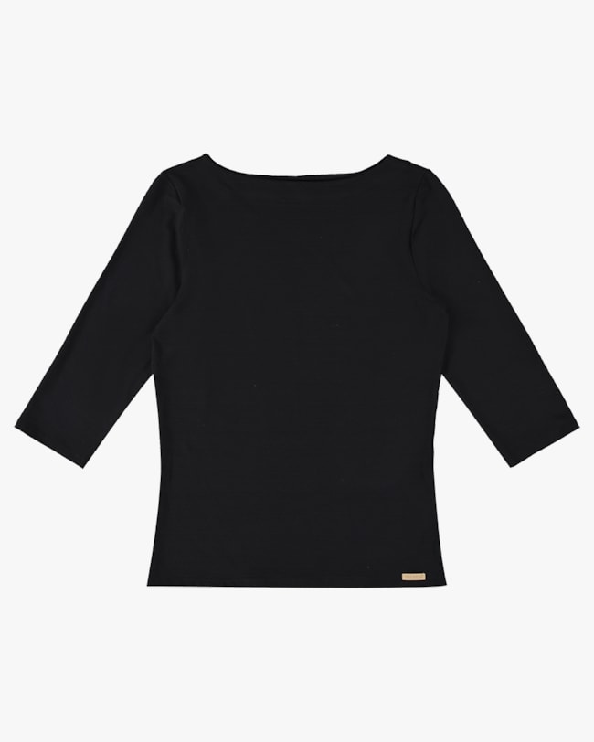 Blusa Manga 3/4 em Viscose Trabalhada - Cereja Rosa - Preto P-7b06582a-24b8-441f-abe5-fe862d930c14