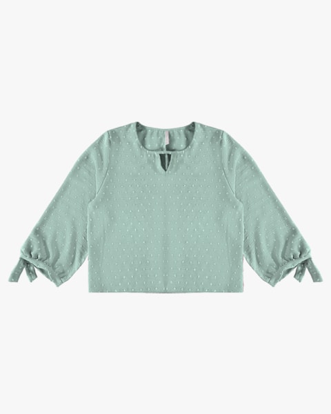 Blusa Manga 7/8 com Decote Gota - Cereja Rosa - Green