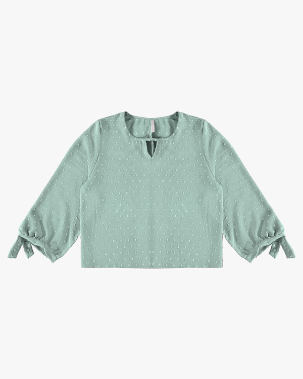 Blusa Manga 7/8 com Decote Gota - Cereja Rosa - Green