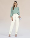 Blusa Manga 7/8 com Decote Gota - Cereja Rosa - Green P-61af4149-b386-49fa-8488-01b26a51ea05