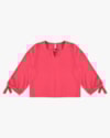 Blusa Manga 7/8 com Decote Gota - Cereja Rosa - Rosa-834474bf-08d6-4ba1-b7ee-e22fe1e70f6e