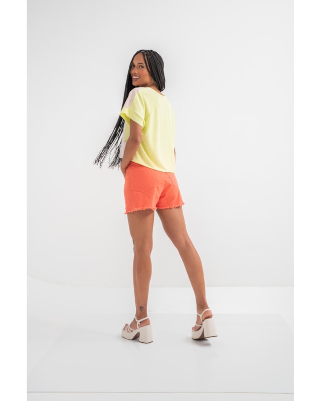 Blusa Manga Curta Estampada Cereja Rosa-838c5364-3e7c-420e-82d8-ba6409a06c7d