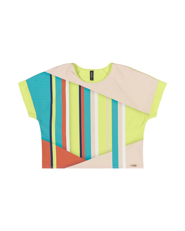 Blusa Manga Curta Estampada Cereja Rosa-cae81f00-45e9-431a-a9aa-64e5292a14be