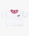 Blusa Manga Curta Juvenil com Bolso - BaseD - Branco-c129bceb-2290-43eb-aab5-111040a26cd0