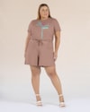 Blusa Manga Curta Plus Size com Estampa - Cereja Rosa - Aveia P-6f0bcc45-ca13-4977-94e7-809c09403b97