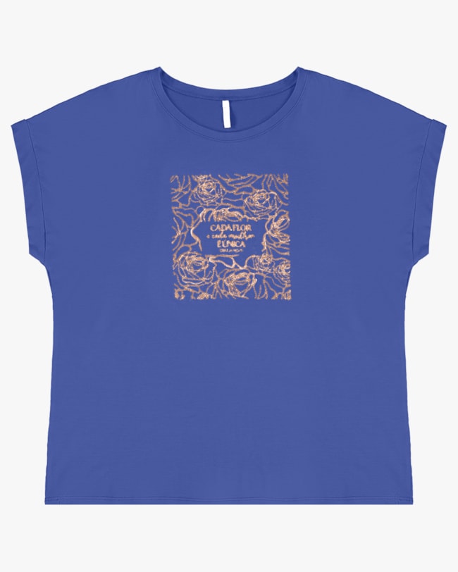 Blusa Manga Curta Plus Size com Estampa - Cereja Rosa - Lazúli P-56a2eea5-f389-45df-ae5d-1f3540f55fc9