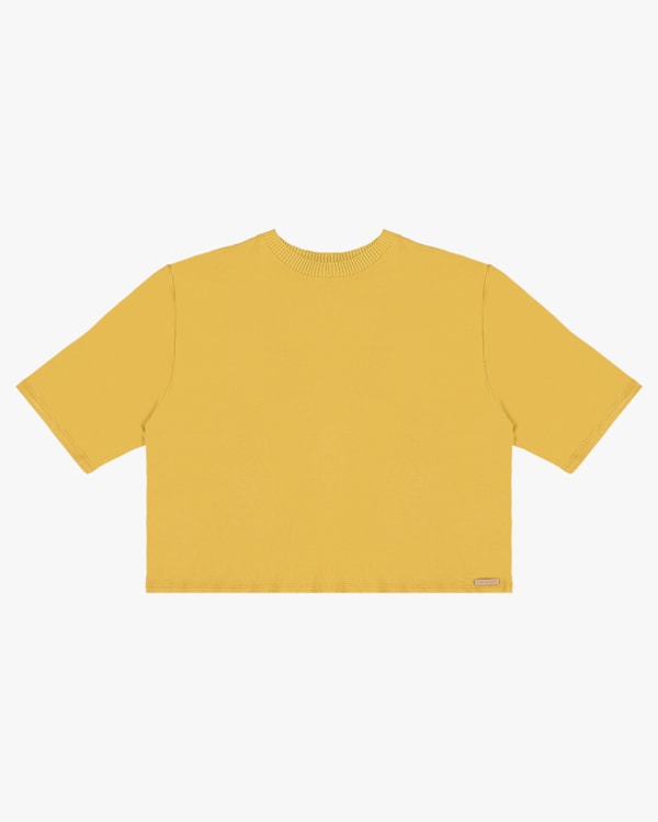 Blusa Manga Evasê em Viscose Crepe - Cereja Rosa - Mostarda P