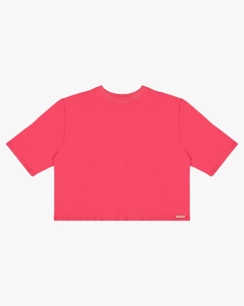 Blusa Manga Evasê em Viscose Crepe - Cereja Rosa - Rosa