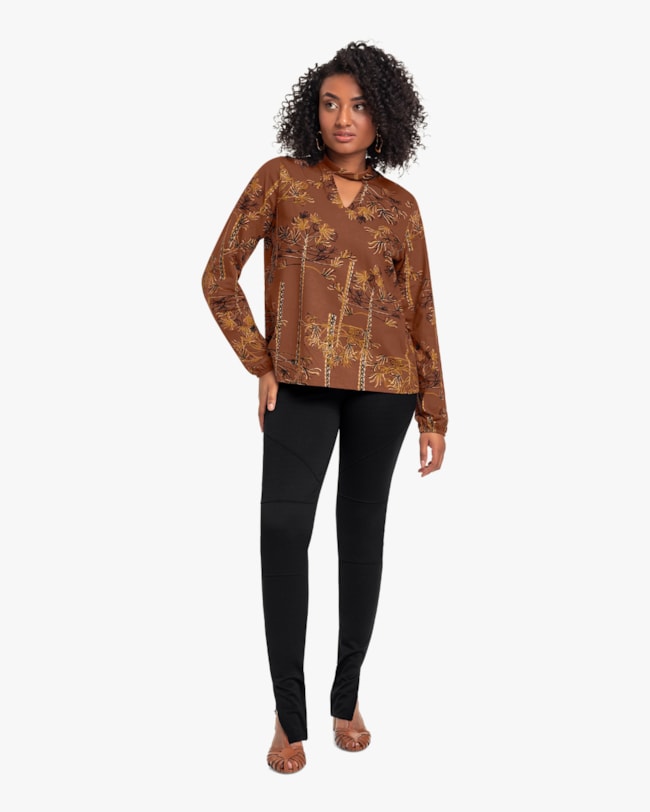 Blusa Manga Longa em Meia Malha Cereja Rosa Cerâmica-f76f6a57-c2a6-4d9f-9718-272d05e686ca
